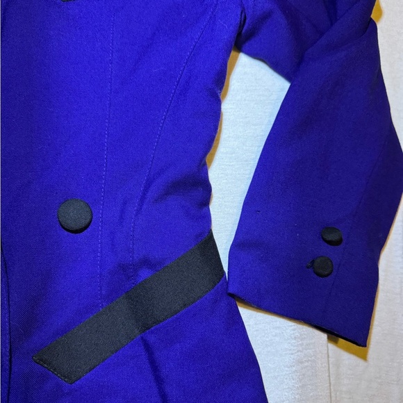 Vintage Simon Chang Women's Blazer in Purple and Black - Picture 3 of 6